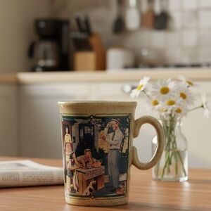 Watkins 1955 Calendar Picture of a Lemonade Stand Made in England Coffee Mug